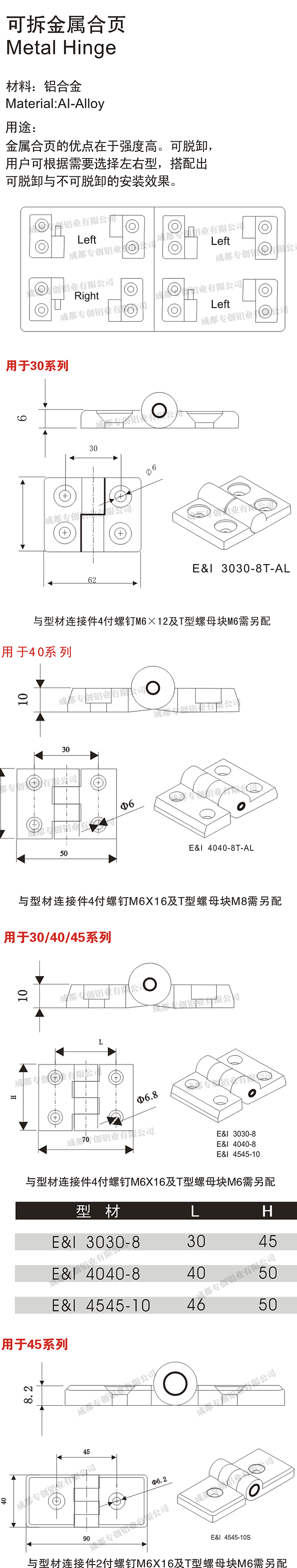 四川展示架工业铝型材配件